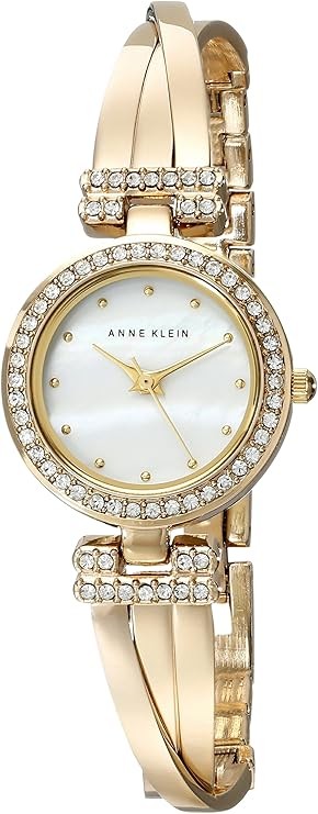 Anne Klein Women's Premium Crystal Accented Ceramic Bracelet Watch